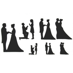 Wedding Silhouette, utstickare/markörer